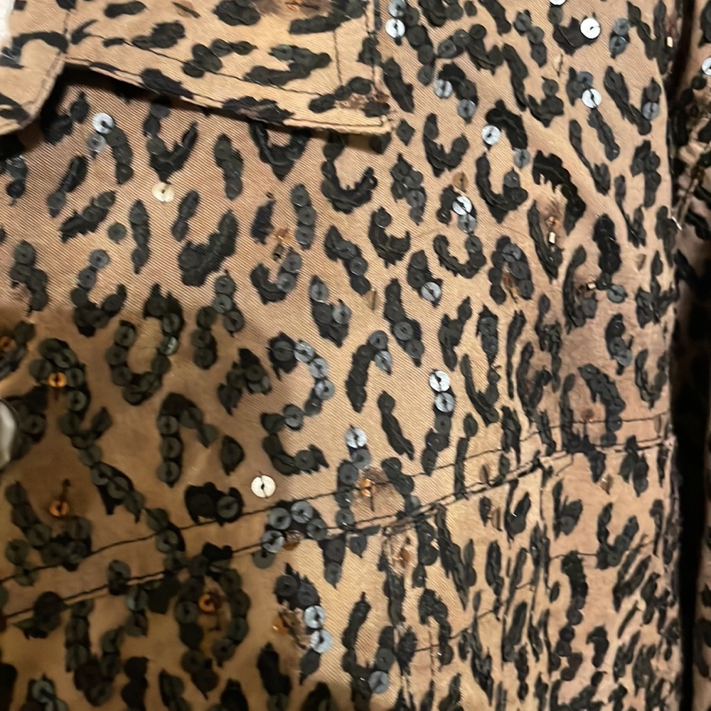 Chico’s - Lightweight Sequin Jacket; Lined; Black… - image 2